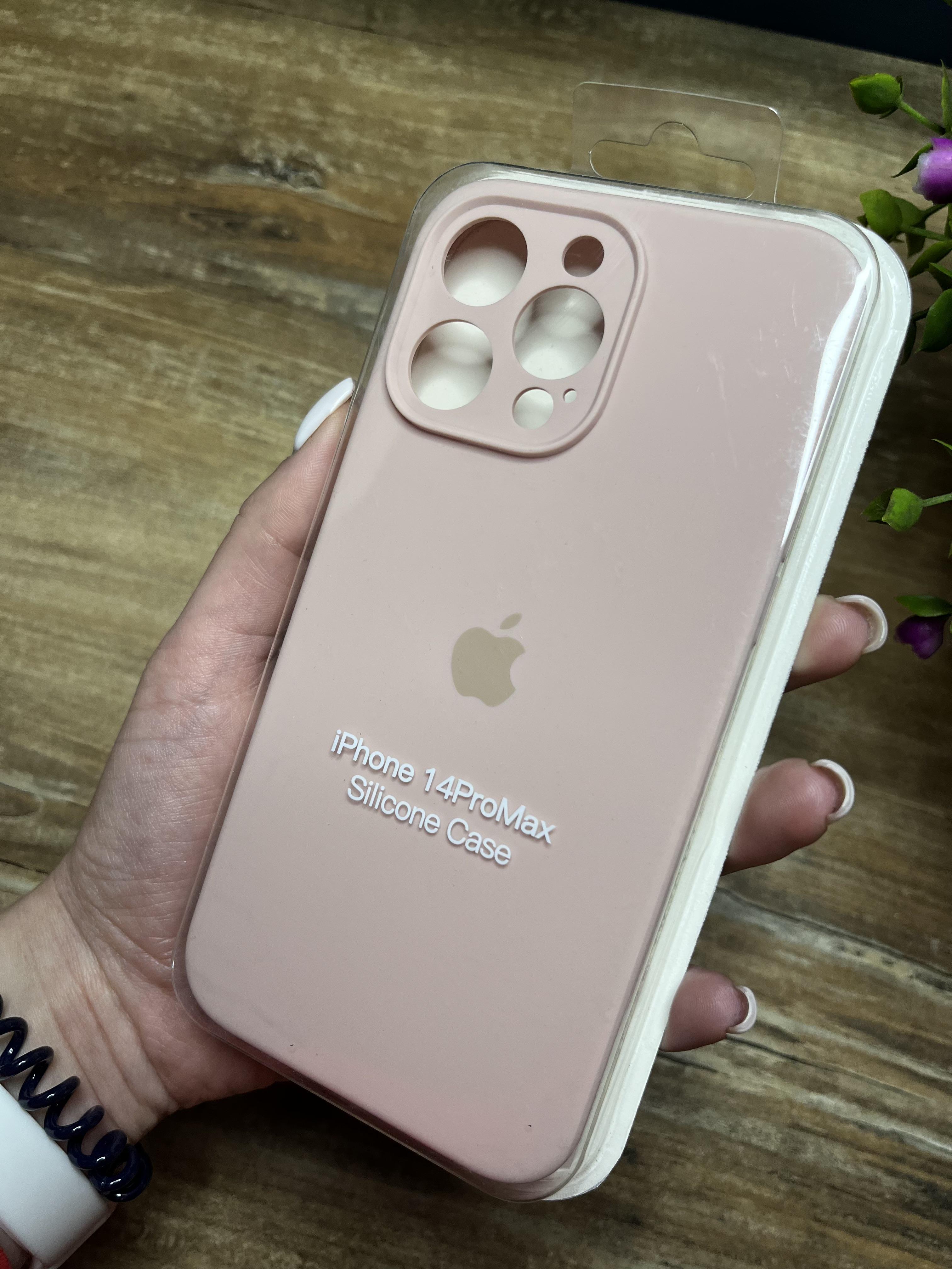 Чехол накладка на iPhone (Айфон) 14 Pro Max закрытый низ и закрытая камера silicone case full camera Apple