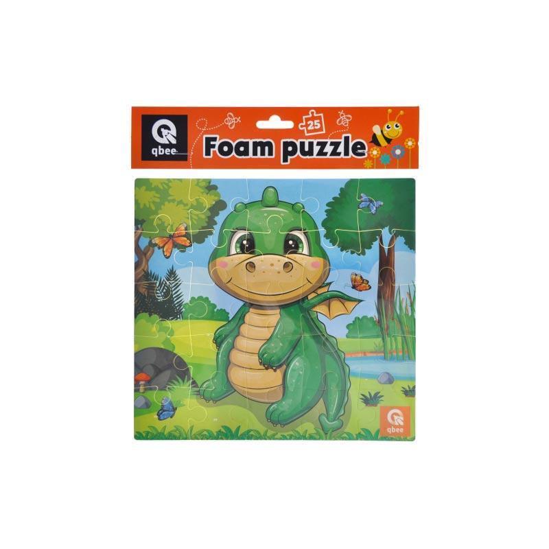 Пазлы фомовые qbee Динозаврик 25 эл. (QB100-002) Пазлы фомовые qbee Динозаврик 25 эл. (QB100-002)