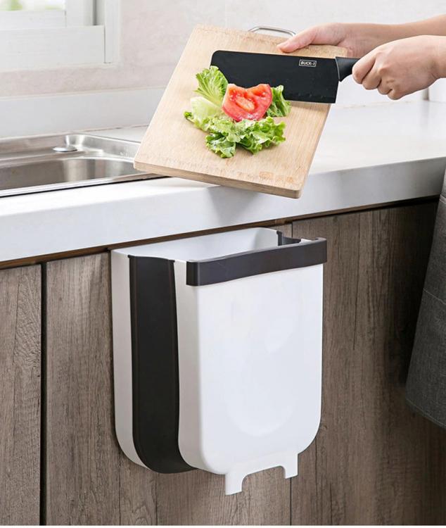 Складной мусорный контейнер подвесной Белый (126559) - фото 2 Складной мусорный контейнер подвесной Белый (126559) - фото 2