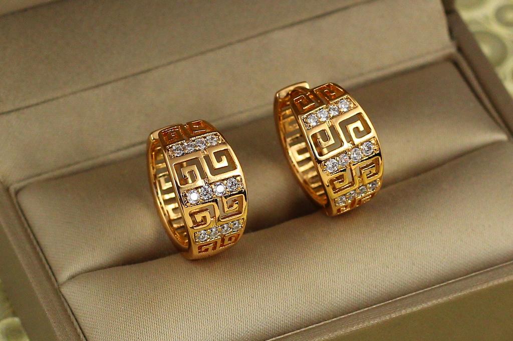 Серьги Xuping Jewelry Пальмира 1,8 см Золотистый (26256507)