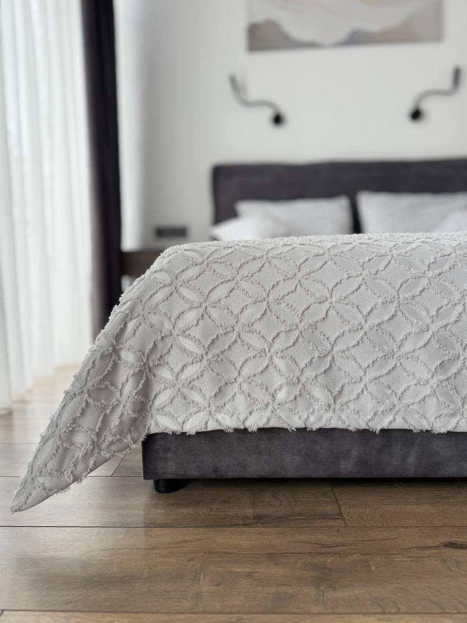 Покрывало Фрея 240x250 см Серый (21621-8-240x250cm) - фото 3 Покрывало Фрея 240x250 см Серый (21621-8-240x250cm) - фото 3