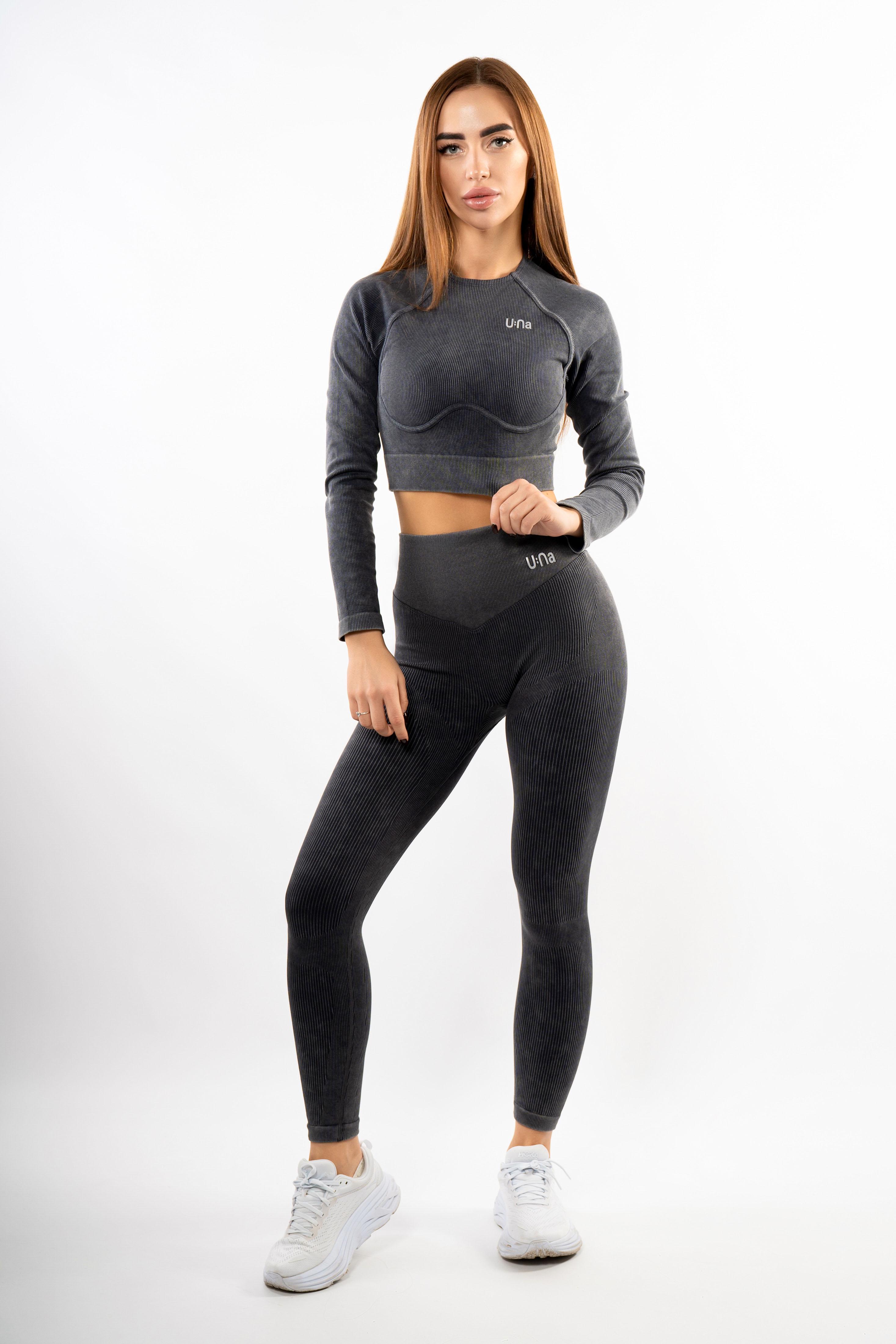 Лосины женские спортивные U:na 346832 M/L Графит (346832_M/L)