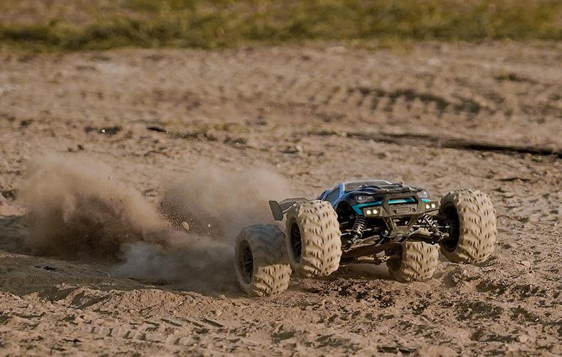 Радиоуправляемая машина Conquer RC WL Toys монстр-трак 4х4 70км/ч 1/16 Синий (16101PROZ) - фото 11