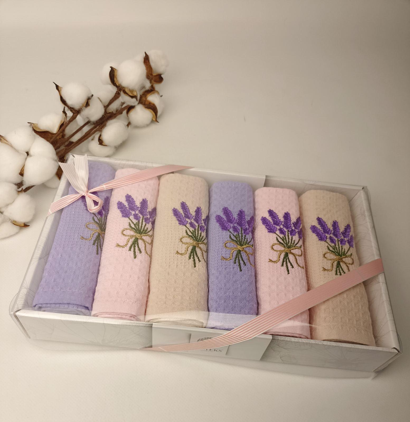 Набор вафельных полотенец Nilteks Tencel Lavender 6 шт. (CN37657)