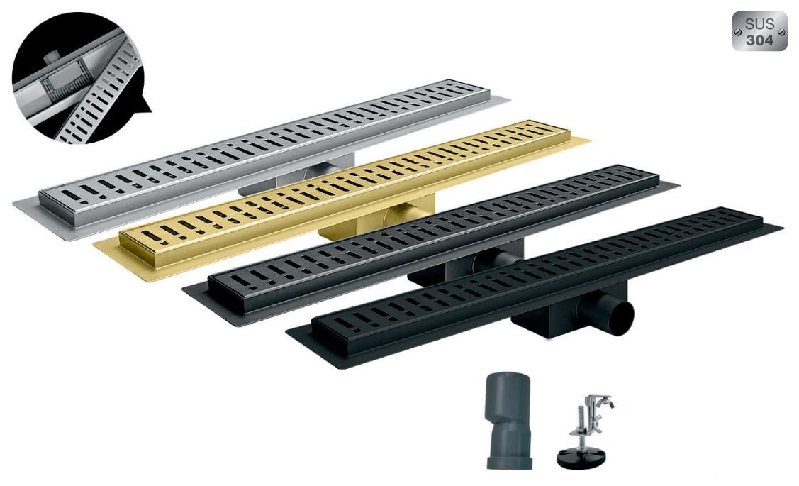 Трап душевой KOER FD35 нержавеющая сталь 70x900 мм Графит (OL-KR5144) - фото 2 Трап душевой KOER FD35 нержавеющая сталь 70x900 мм Графит (OL-KR5144) - фото 2