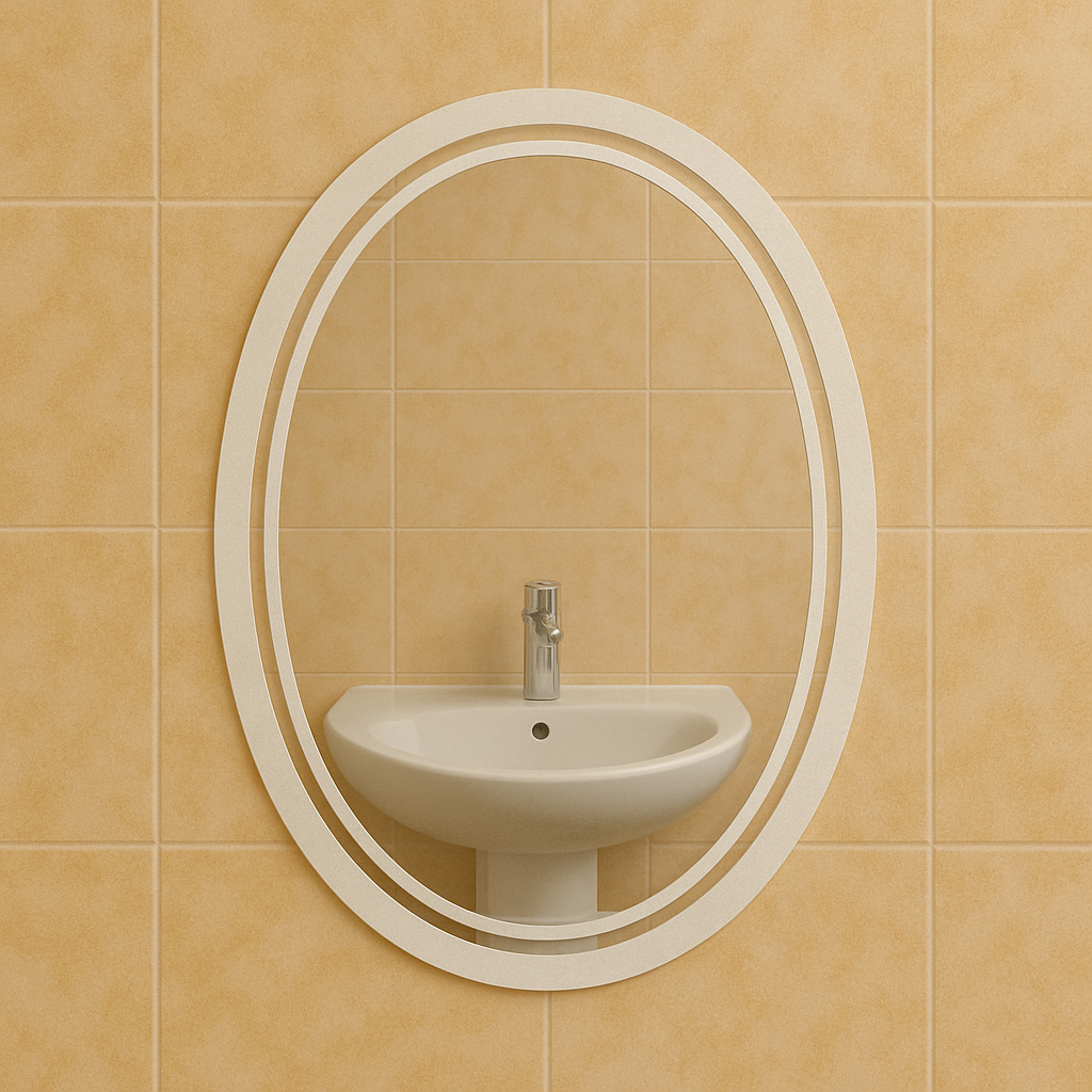 Дзеркало овальне MPS-36 60х45 см без підсвічування піскоструйне