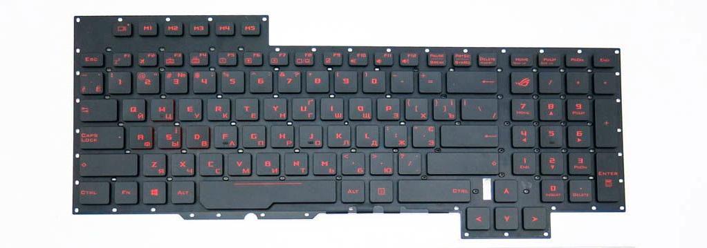 Клавіатура для ноутбука Asus G701V0 G701V0 матова (0KNB0-E611RU00)