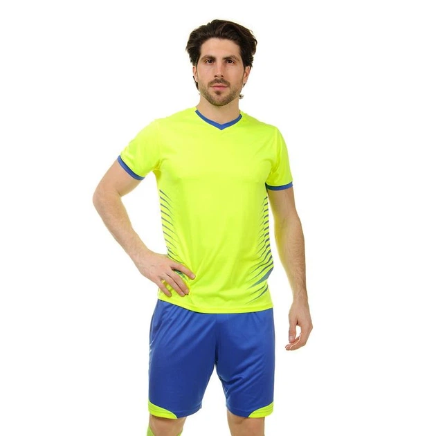 Форма футбольная комплект Lingo LD-5018 футболка и шорты 3XL Салатовый/Синий