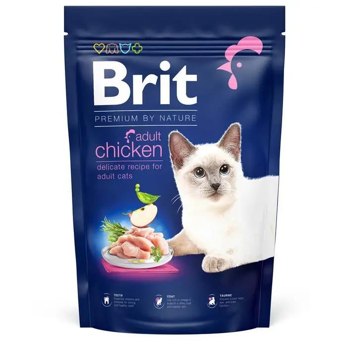 Корм для котів сухий Brit Premium by Nature Cat Chicken з куркою 1,5 кг (171859) - фото 1