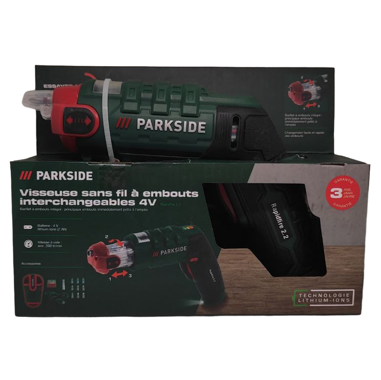 Викрутка акумуляторна PARKSIDE Rapidfire 2,2 4 V зі змінними насадками (2186062405) - фото 8