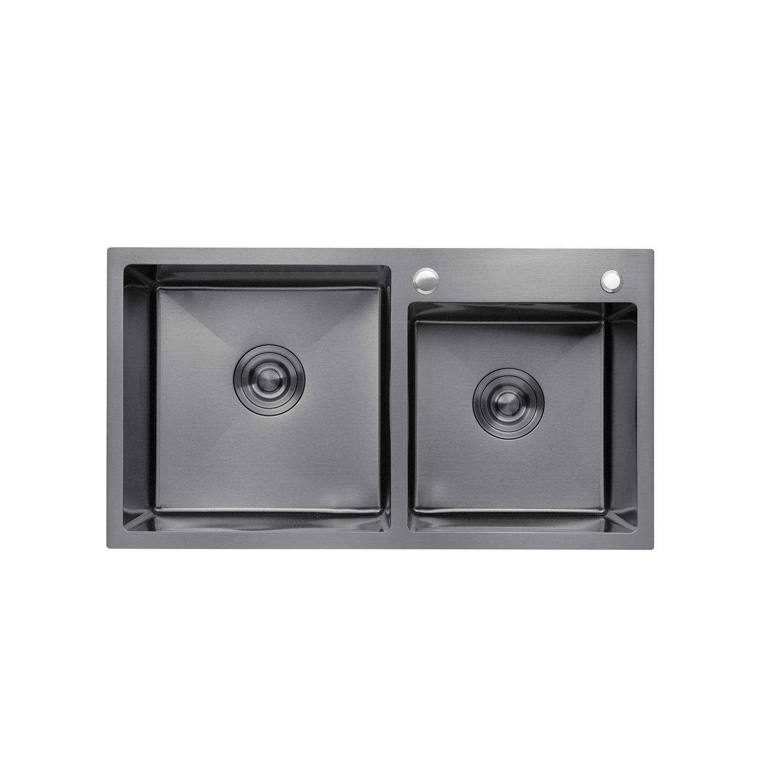 Мойка для кухни Kroner KRP Schwarze 7843ZHM PVD 3,0/1,0 мм (CV022797)