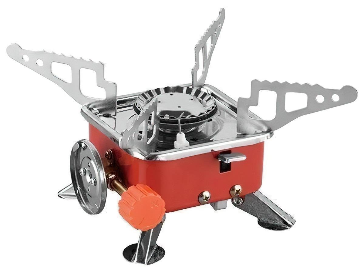 Газовая плита портативная Portable Card Type Stove K-202 Красный (1008544-Red) - фото 1