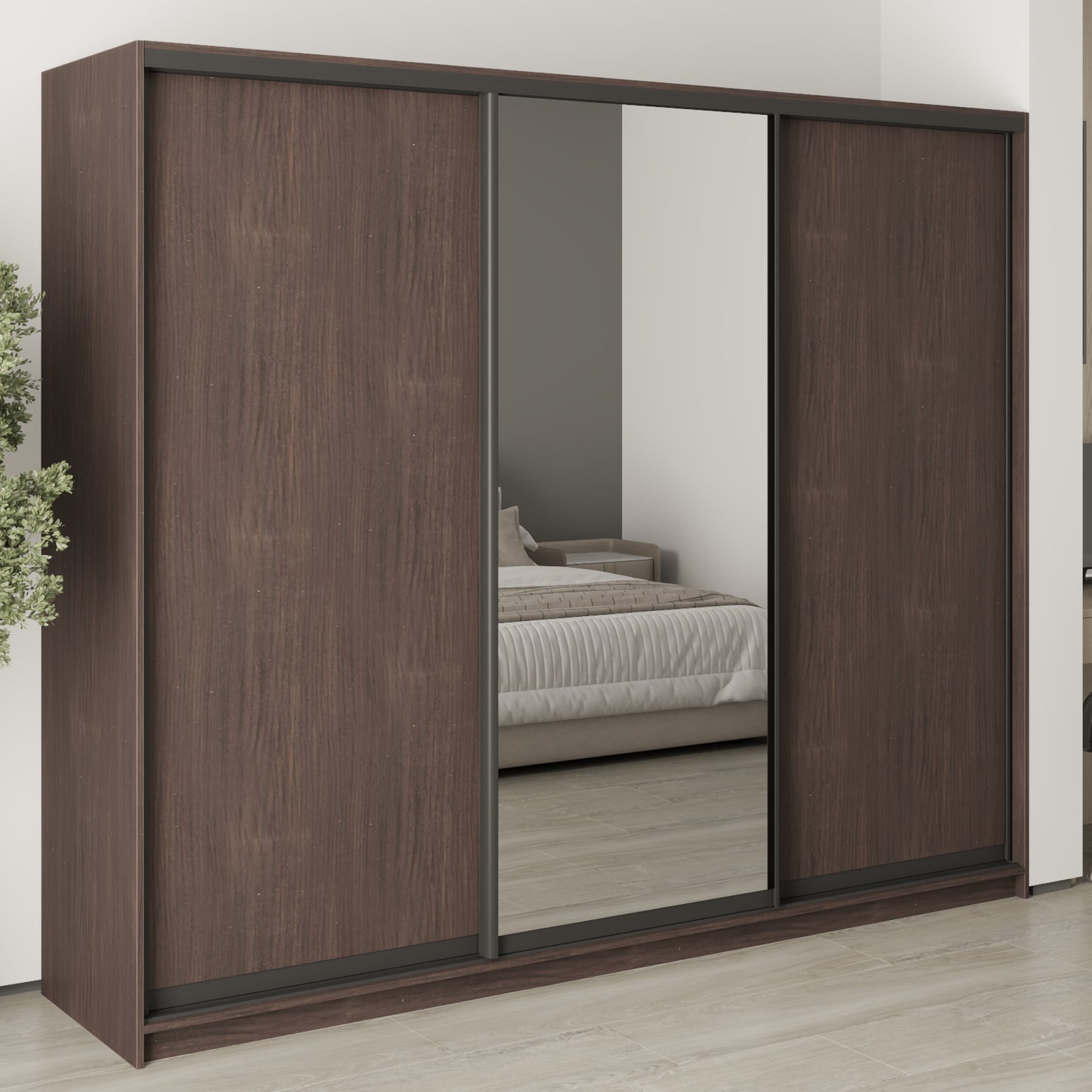 Шафа-купе тридверна Mebel Star Комбо BG MBS-9175 250х45х210 см Дуб ристрето (1009164)
