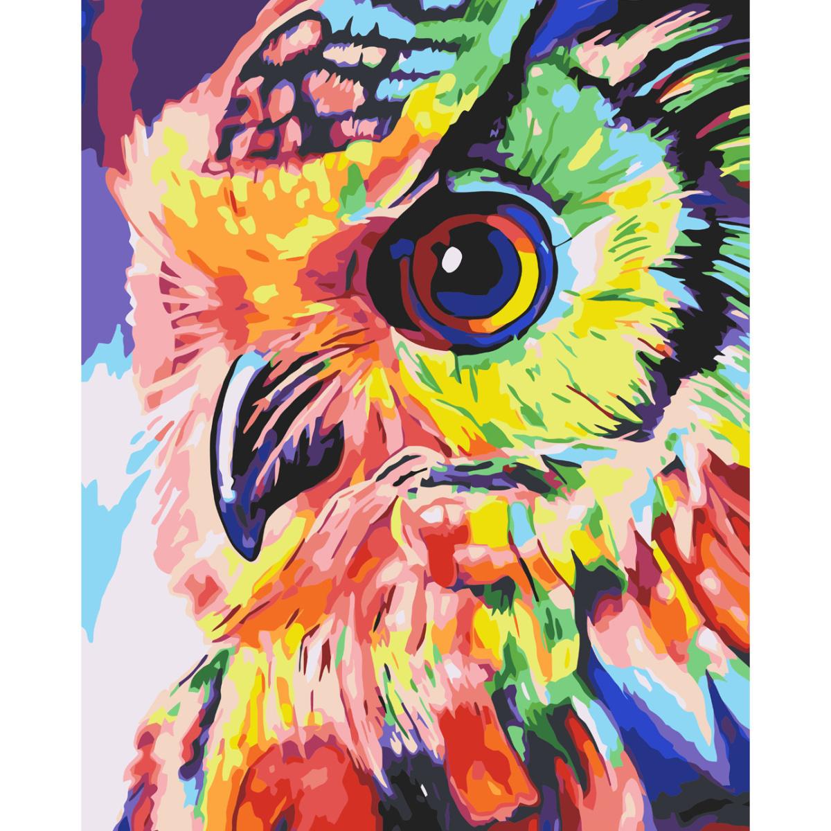 Картина по номерам Strateg Арт-сова 40x50 см (VA-3719)