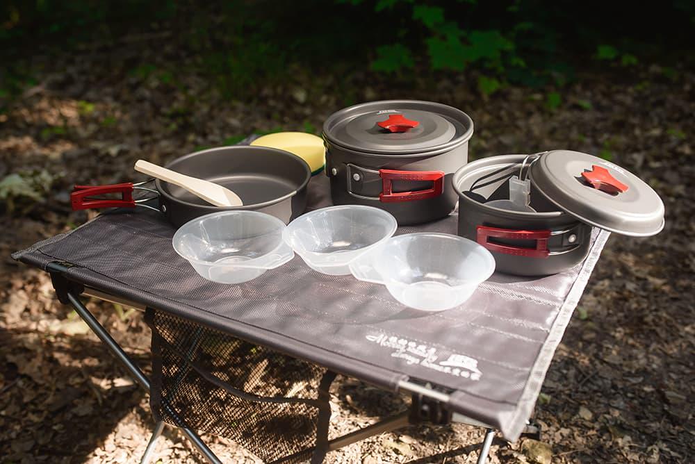 Набір посуду туристичного BRS-153 алюміній з чохлом (26637273) - фото 7 Набір посуду туристичного BRS-153 алюміній з чохлом (26637273) - фото 7