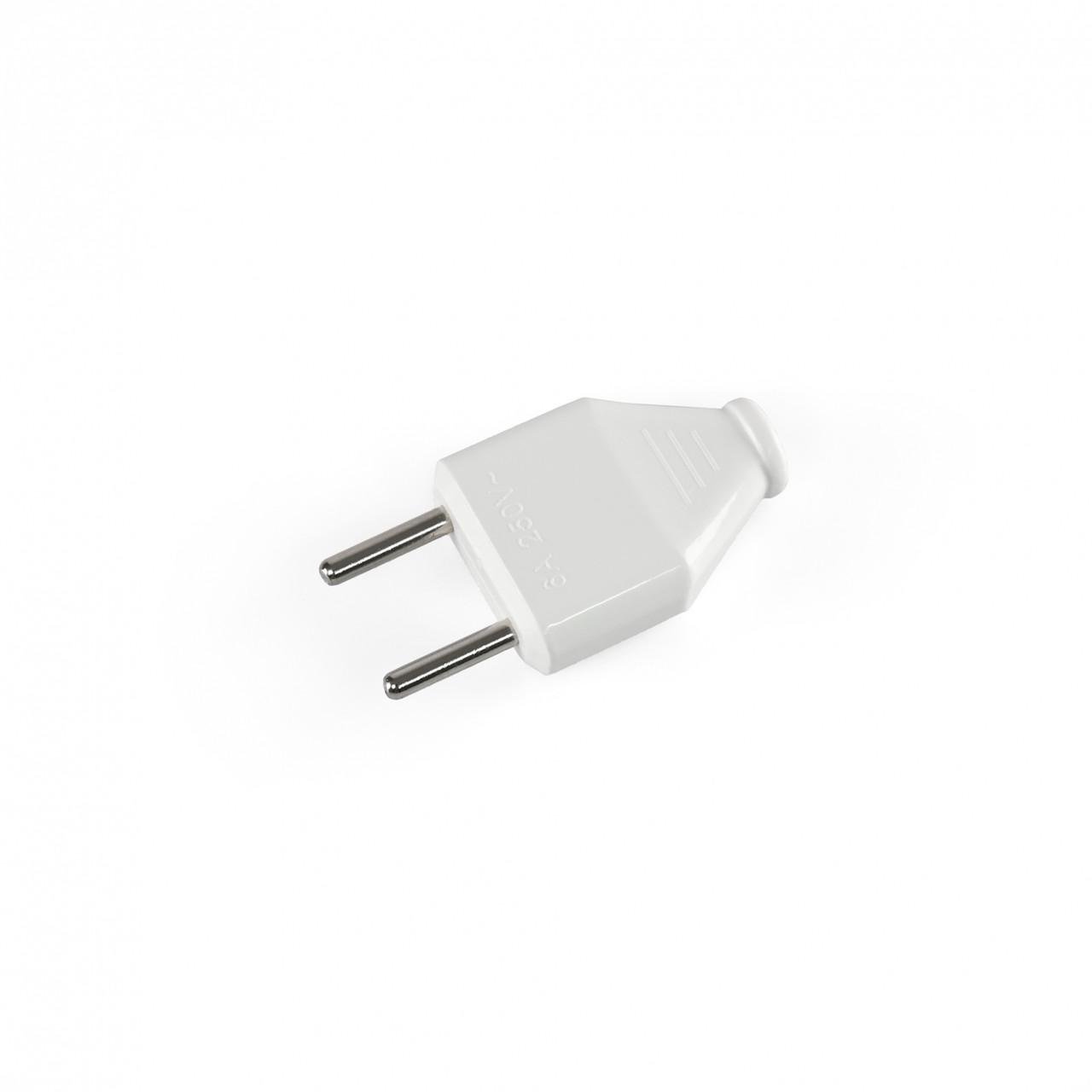 Вилка сетевая TITANUM STANDARD без заземления 6А Белый Вилка сетевая TITANUM STANDARD без заземления 6А Белый