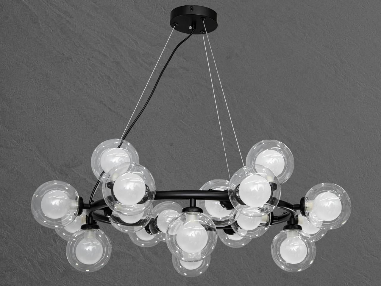Люстра подвесная LQ7061-20BK-LS Пузыри в холл Черный (2472197457) Люстра подвесная LQ7061-20BK-LS Пузыри в холл Черный (2472197457)
