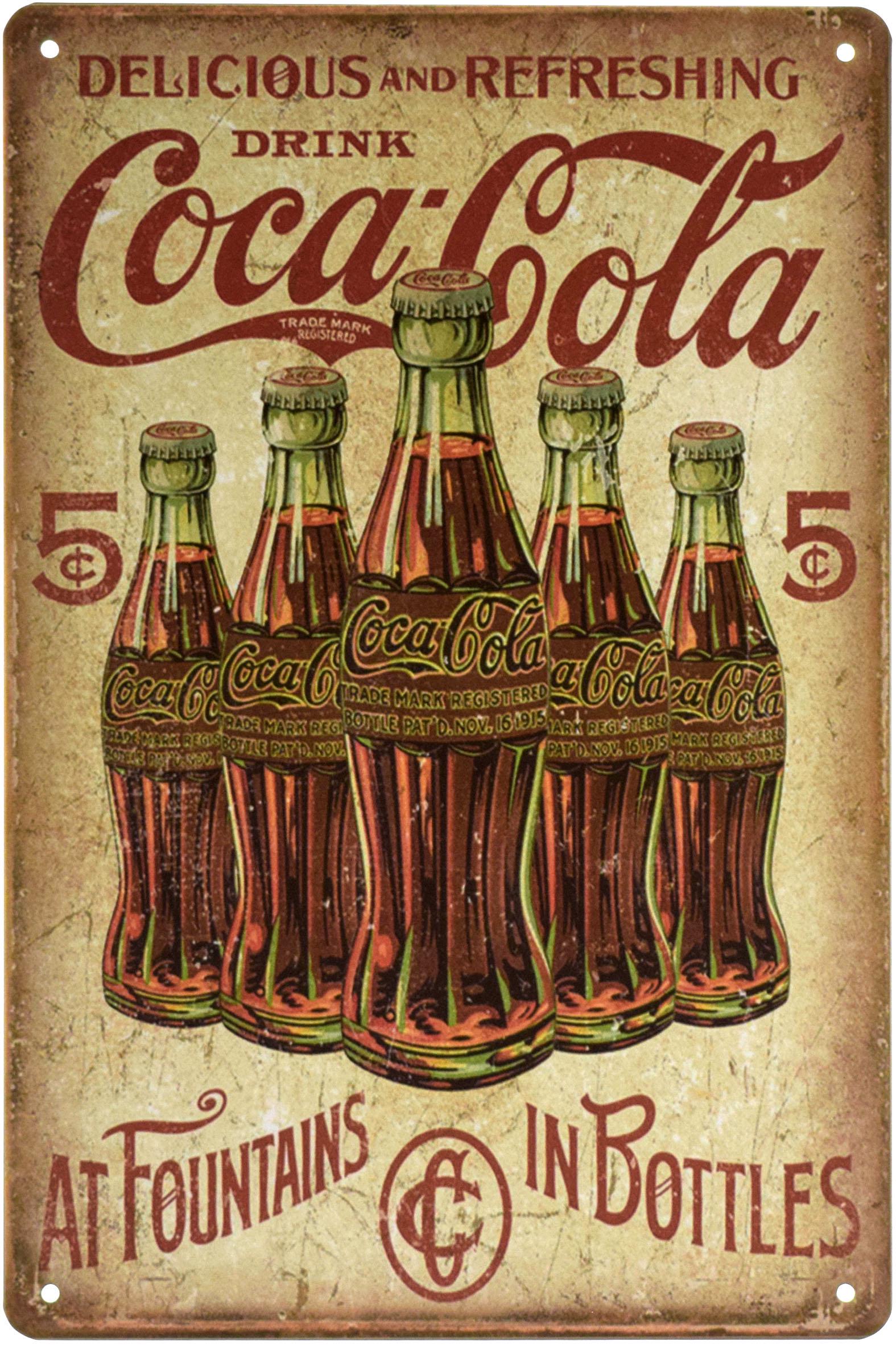 Табличка металлическая Кока-Кола/Coca-Cola At Fountains In Bottless 20x30 см - фото 1 Табличка металлическая Кока-Кола/Coca-Cola At Fountains In Bottless 20x30 см - фото 1
