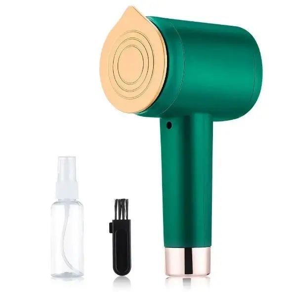 Дорожный утюг с машинкой для стрижки катышков 19x10x7 см Зеленый (opt-14379)