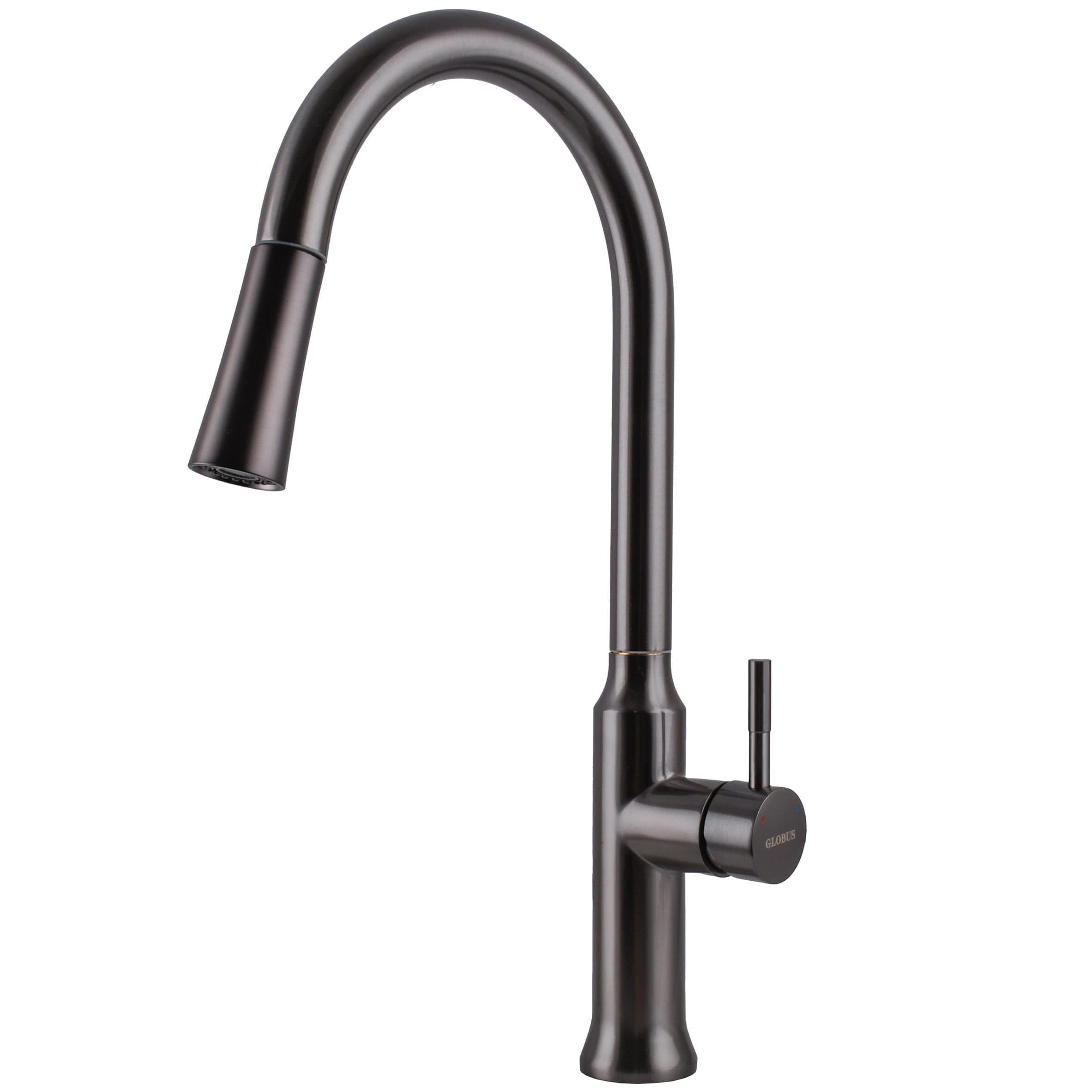 Смеситель кухонный Globus Lux Alpen с выдвижным изливом Графит матовый (37460093) Смеситель кухонный Globus Lux Alpen с выдвижным изливом Графит матовый (37460093)