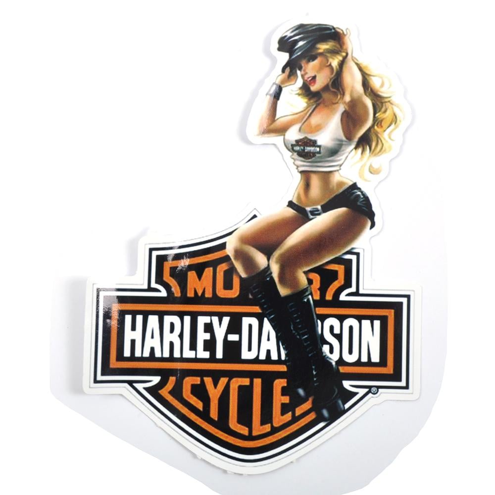 Наліпка Дівчина в кепці Harley 14,5x20 см (452211)