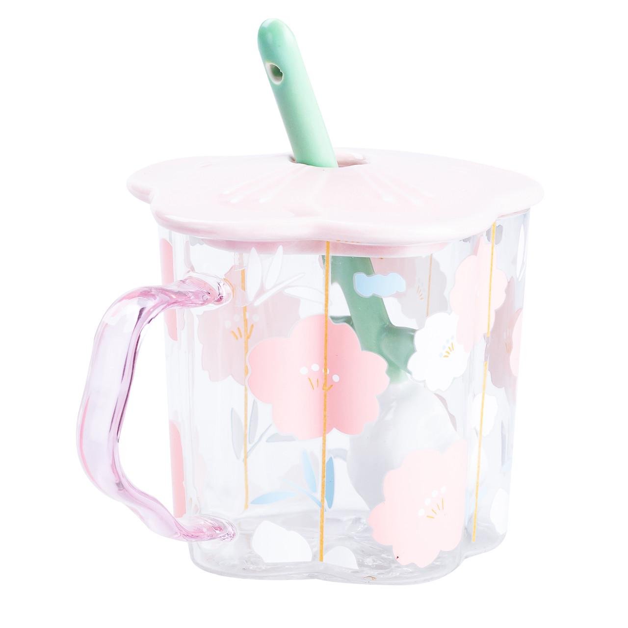 Чашка с ложкой и крышкой Lighthouse 500 мл Розовый (LG-20142) Чашка с ложкой и крышкой Lighthouse 500 мл Розовый (LG-20142)