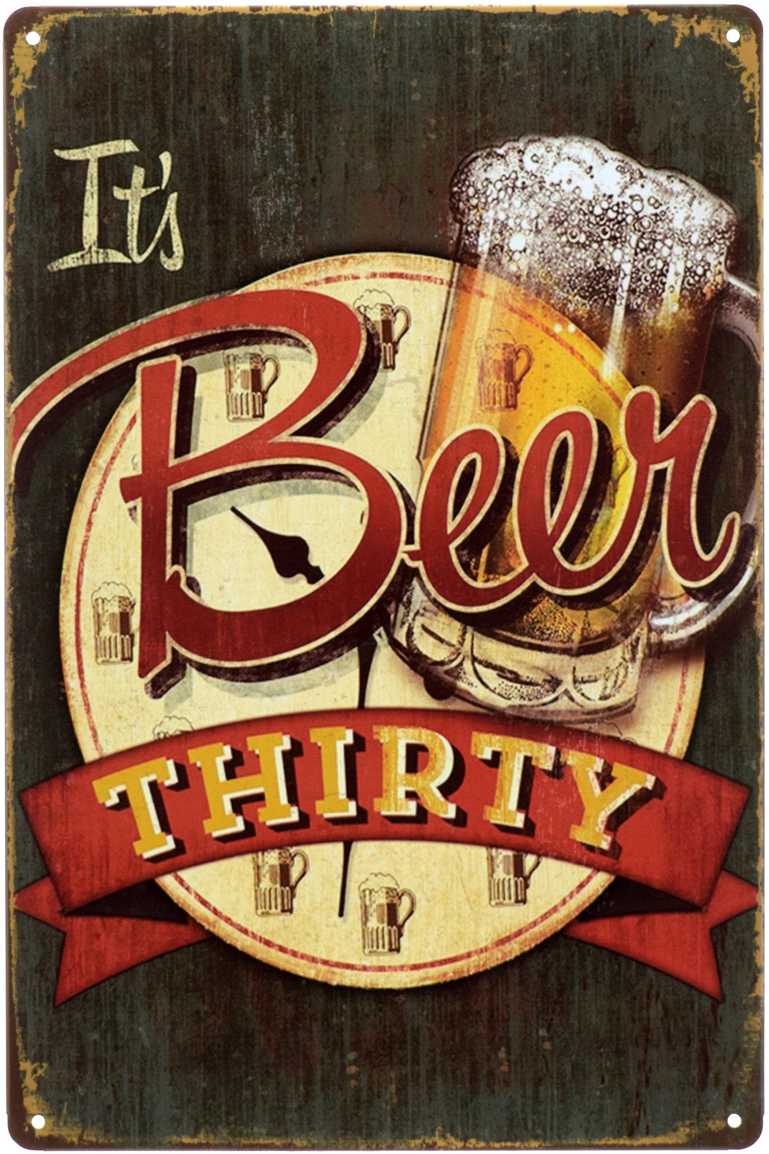 Табличка металева Beer Thirty 20x30 см