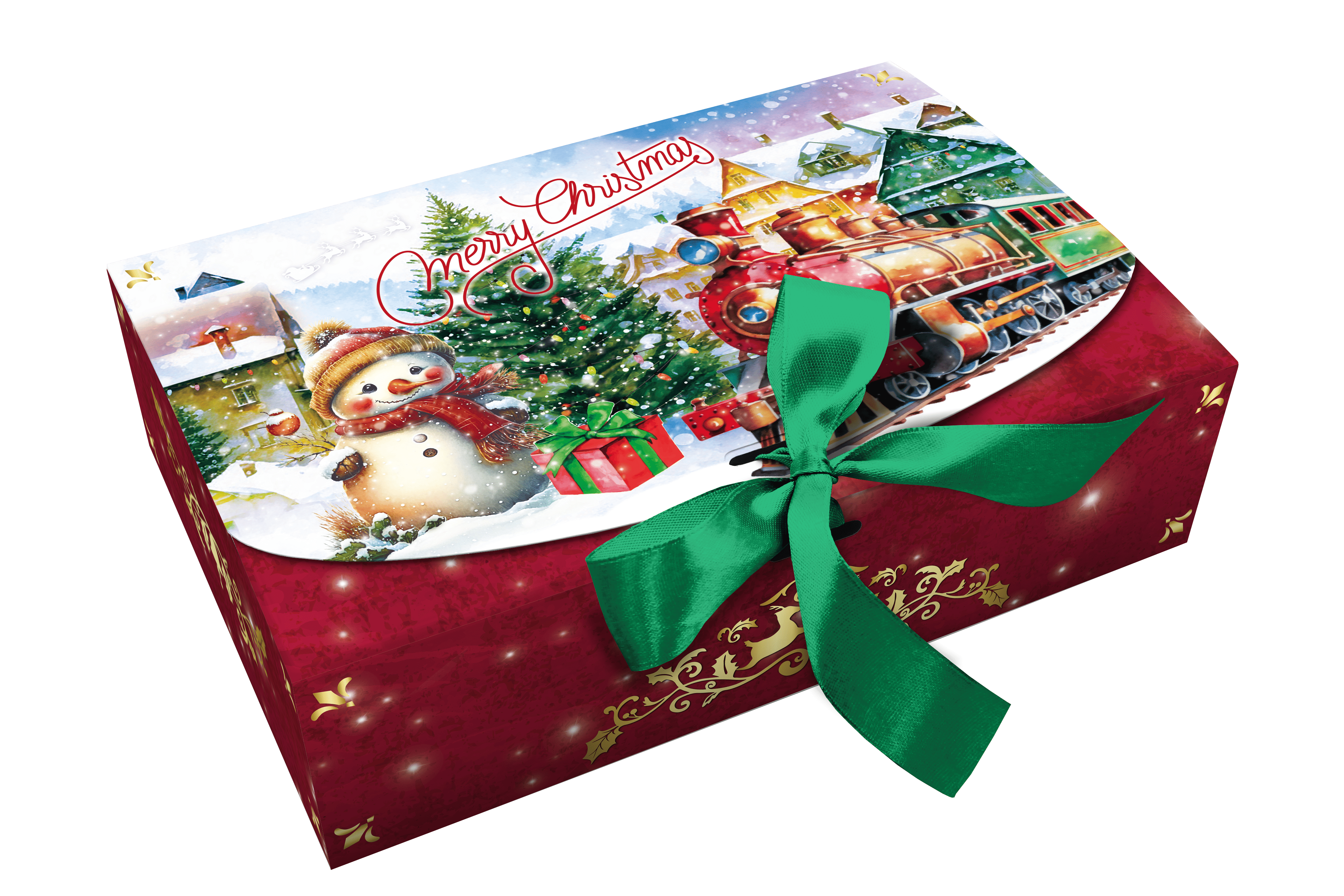 Коробка новогодняя Праздничное влечение 1000 г 10 шт. Зеленый (5-0196)