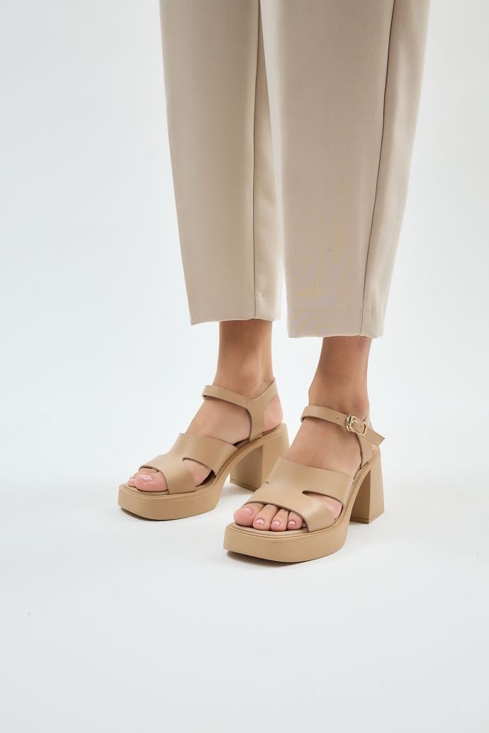 Босоножки женские LONZA кожаные р. 41 Бежевый (199882)