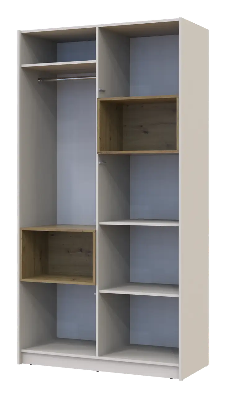 Шафа для одягу з нішею Doros Дейл 2 ДСП 115,2х52х220 см Кашемір/Дуб Артізан (80737725) - фото 5