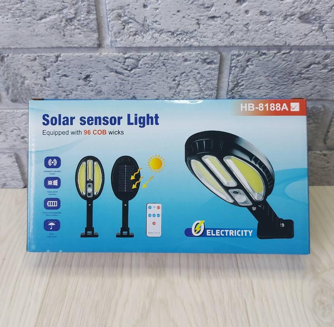 Світильник вуличний Solar Sensor Light HB-8188A на сонячній батареї з датчиком руху та пультом (236ef1af) - фото 6