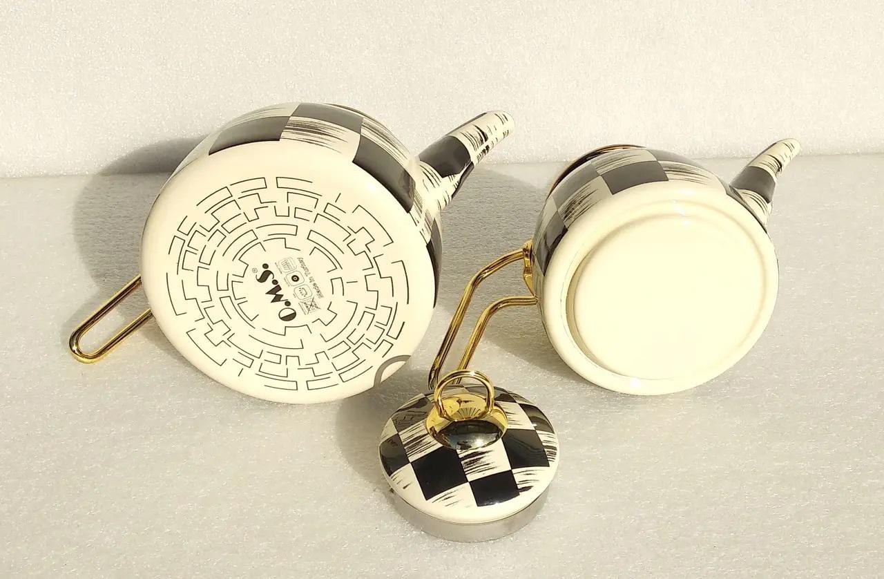 Чайник двухярусный эмалированный O.M.S. Collection 10810 1/2 л Gold (86339) - фото 9 Чайник двухярусный эмалированный O.M.S. Collection 10810 1/2 л Gold (86339) - фото 9