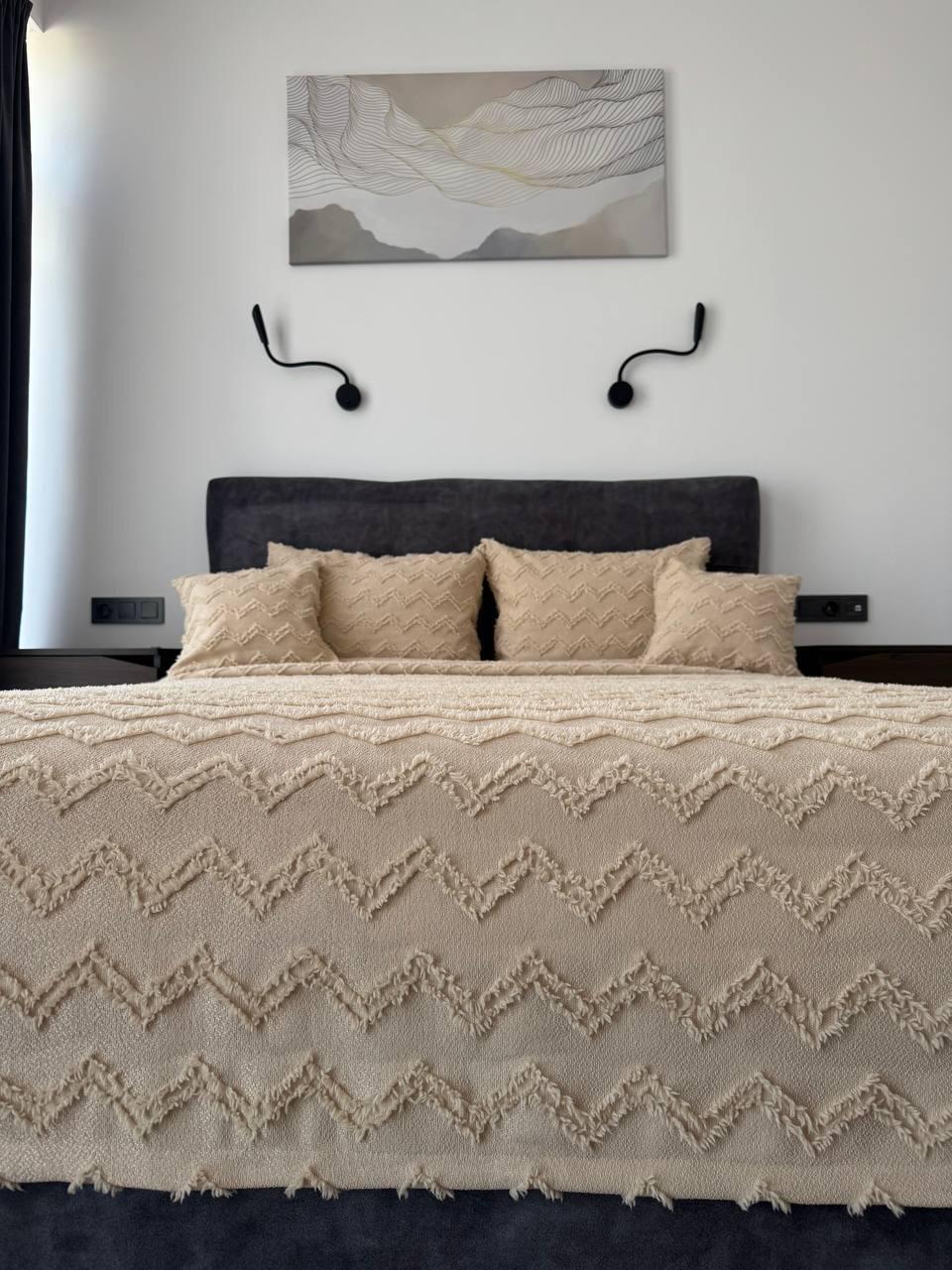 Покрывало Хельга 140x250 см Бежевый (20774-4-140x250cm) - фото 2 Покрывало Хельга 140x250 см Бежевый (20774-4-140x250cm) - фото 2