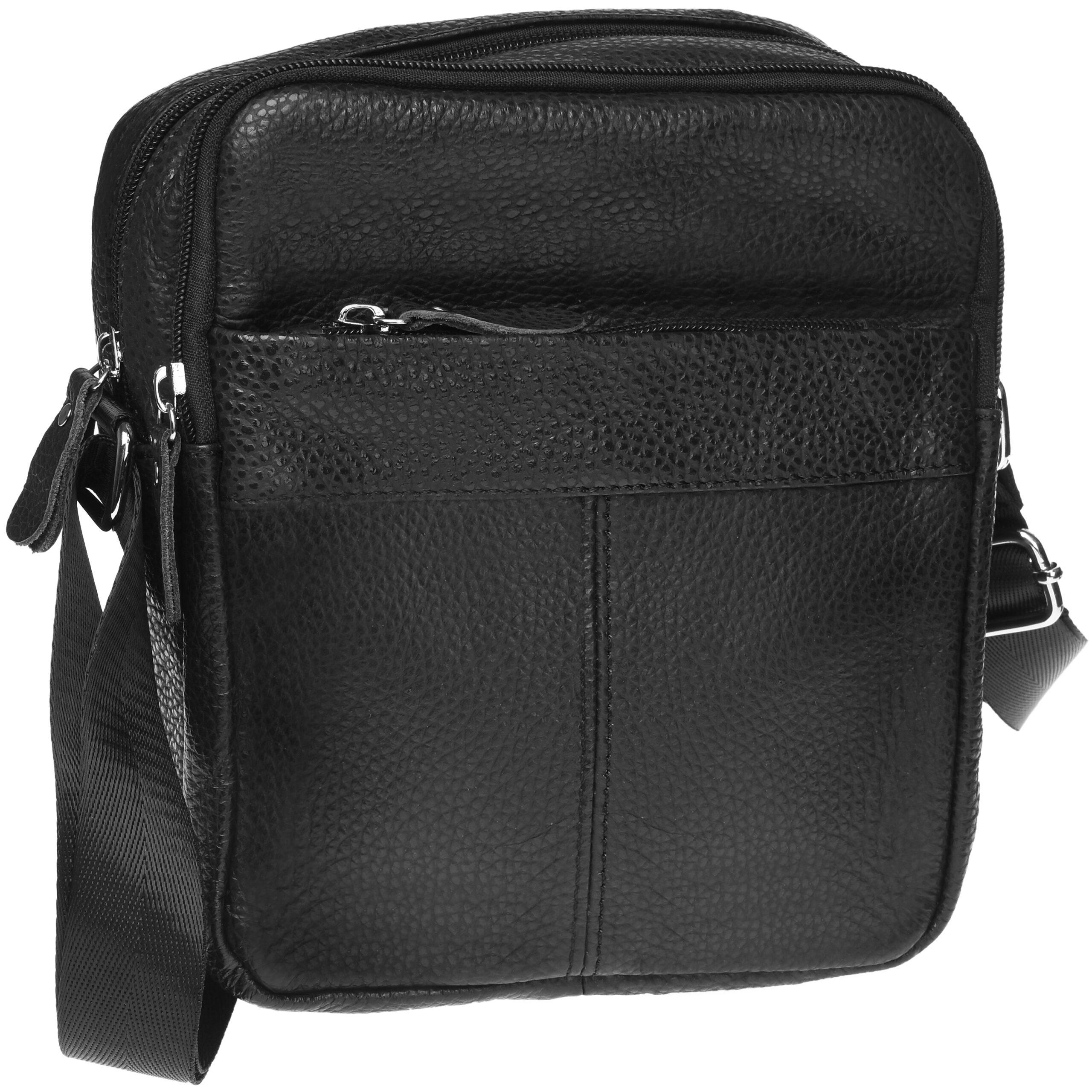 Сумка мужская кожаная Borsa Leather K11025 Black