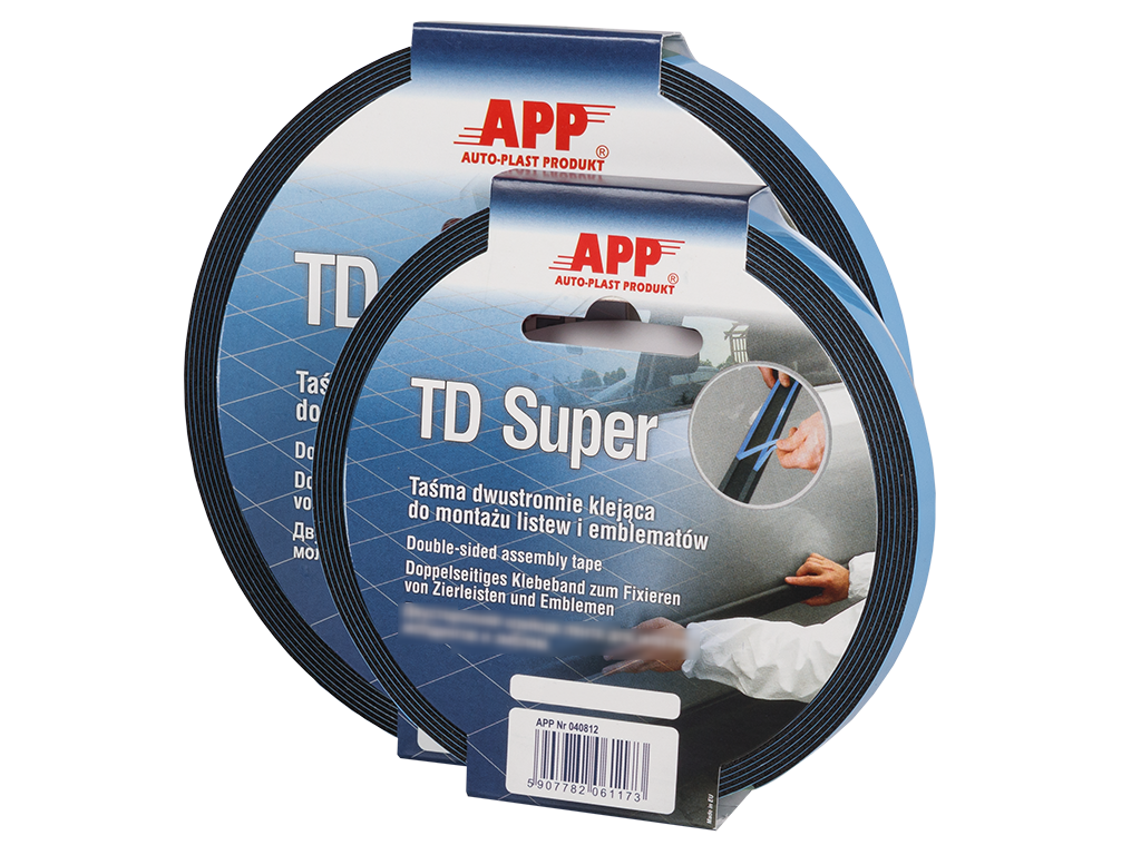 Стрічка двостороння клеюча APP TD Super 12 мм х 10 м Синій