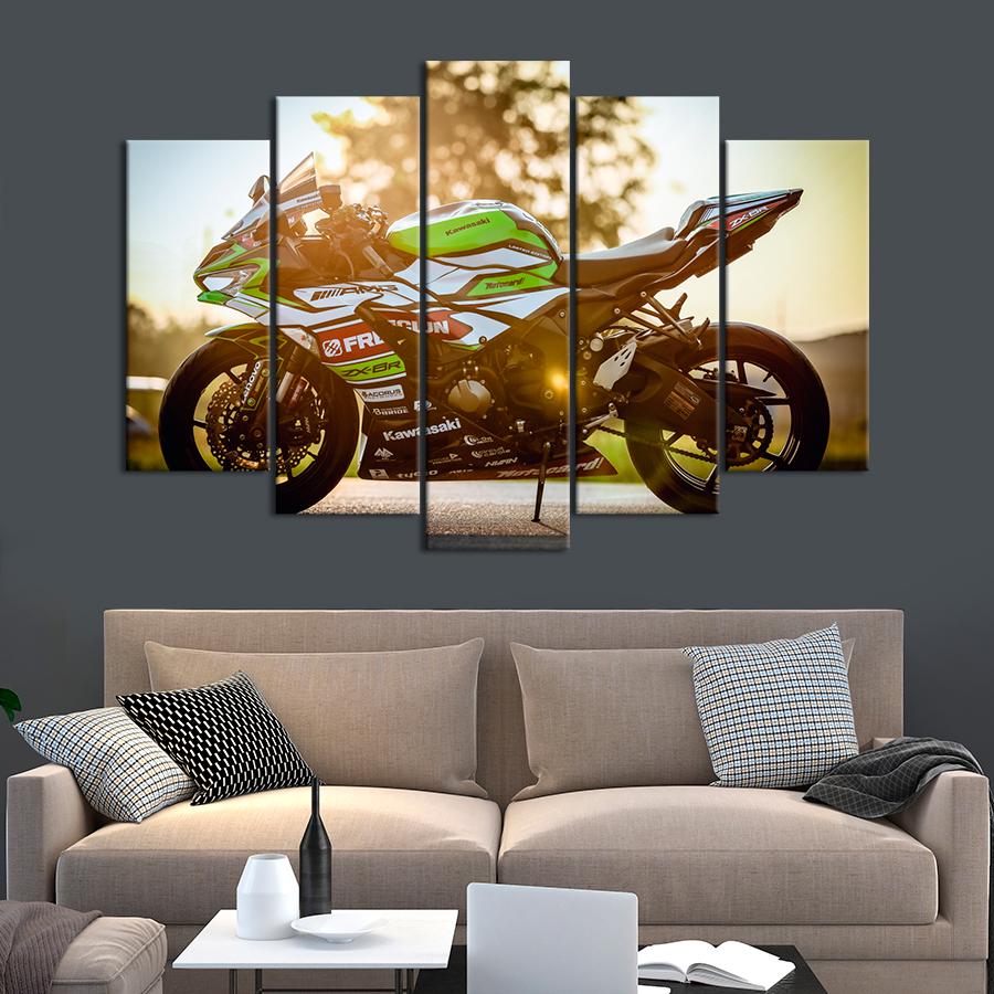 Картина Автомобиль Стильный мотоцикл из серии Kawasaki Ninja 112x68 см (A1200-5)