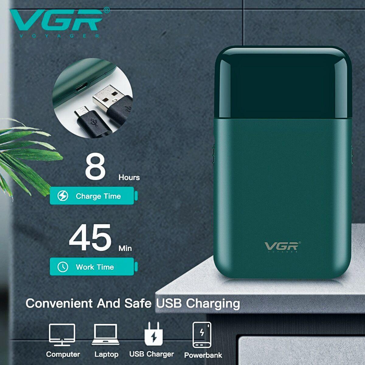 Шейвер VGR V-390 waterproof Green (582665) - фото 2