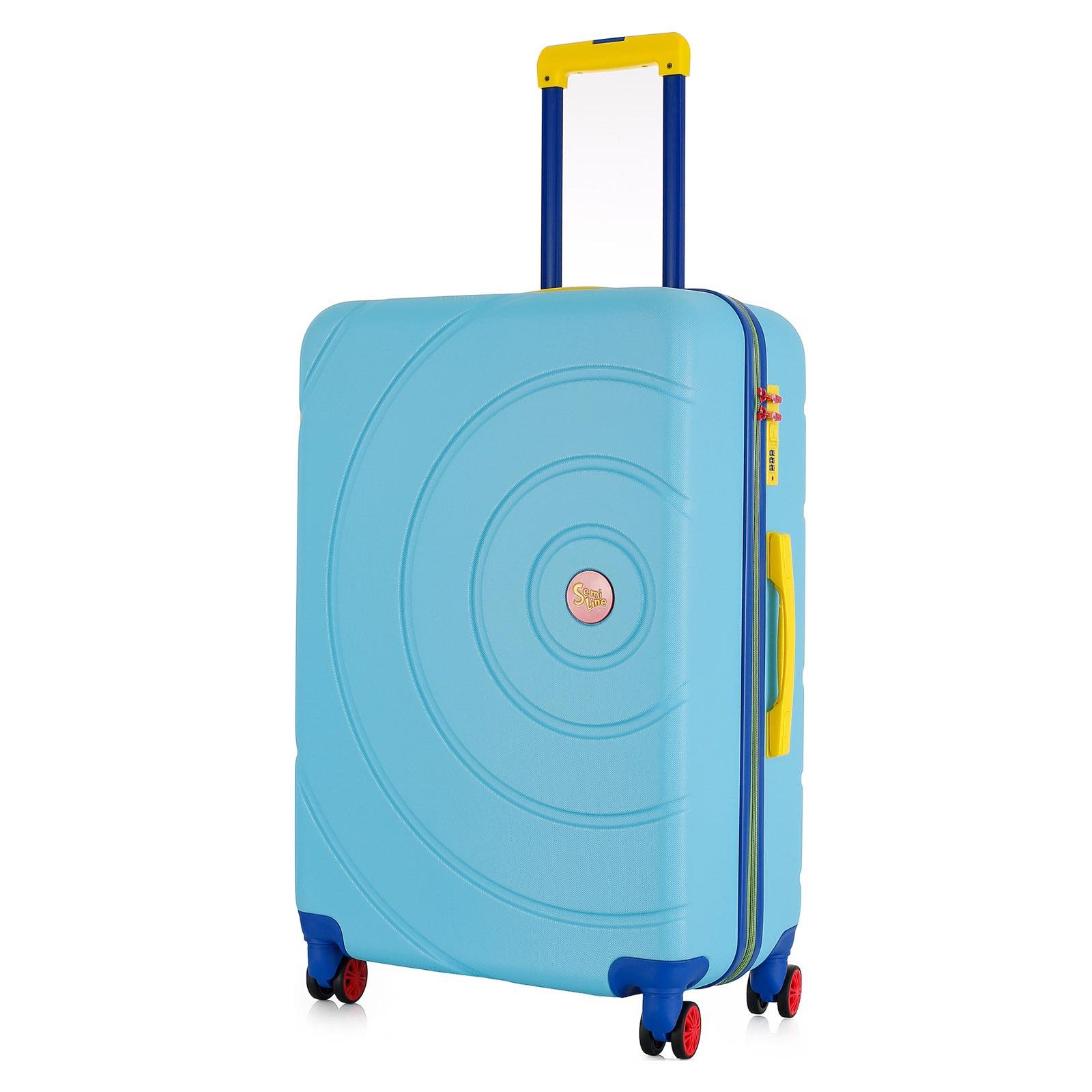 Валіза SEMI LINE 28" 98 л T5933-3 телескопічна ручка L 75x49x28,5 см Бірюзовий світлий