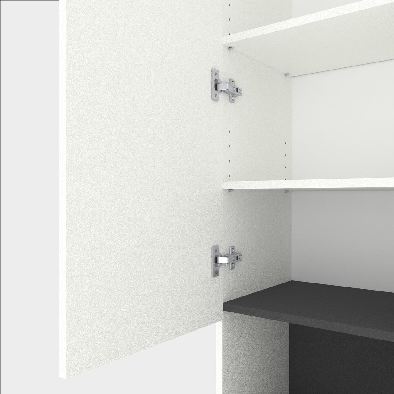 Пенал Metkas Home B003U ЛДСП 400x350x2130 мм Білий сніг/Антрацитовий - фото 2 Пенал Metkas Home B003U ЛДСП 400x350x2130 мм Білий сніг/Антрацитовий - фото 2