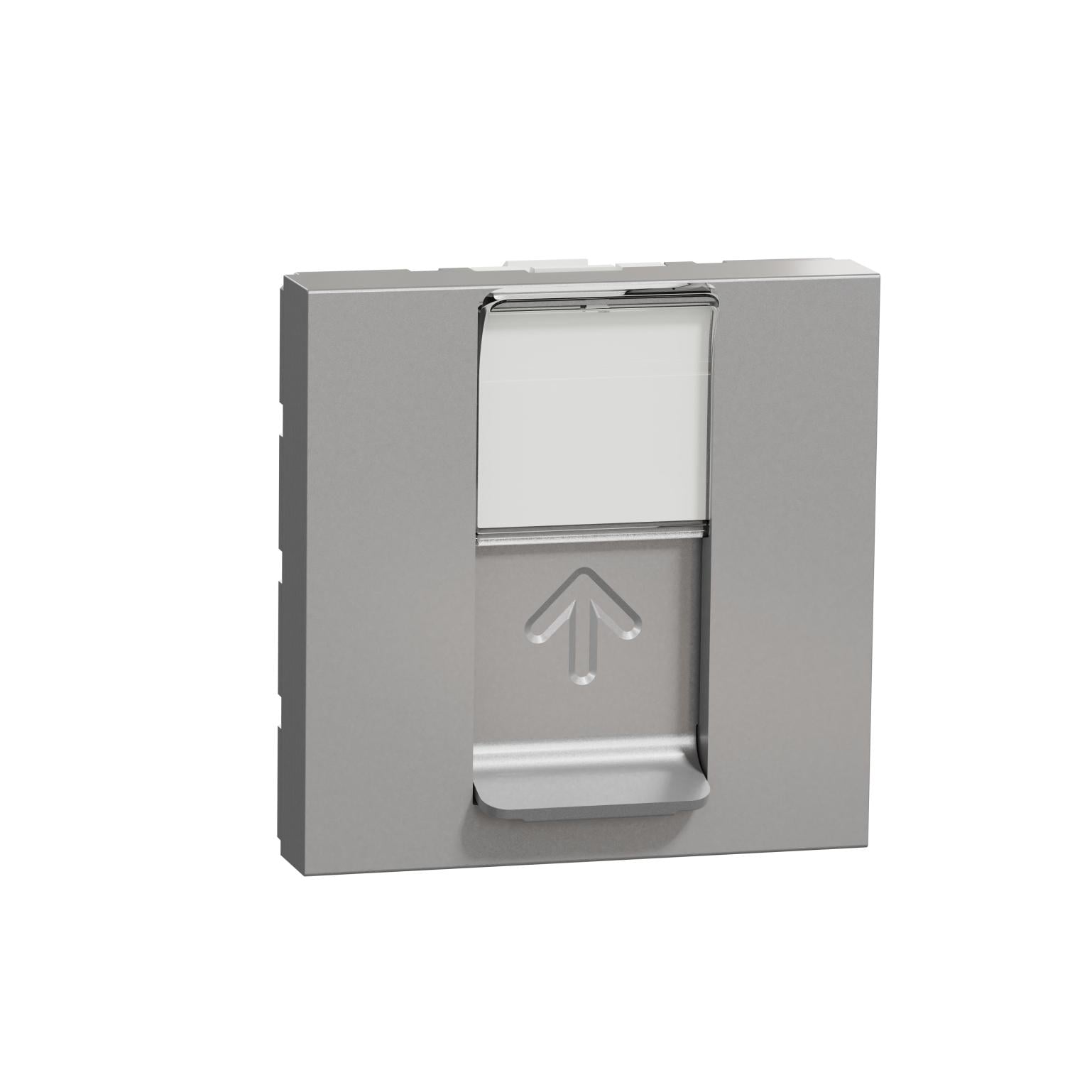 Розетка компьютерная Schneider Electric Unica New RJ45 5 UTP 2 модуля Алюминий (NU341130)