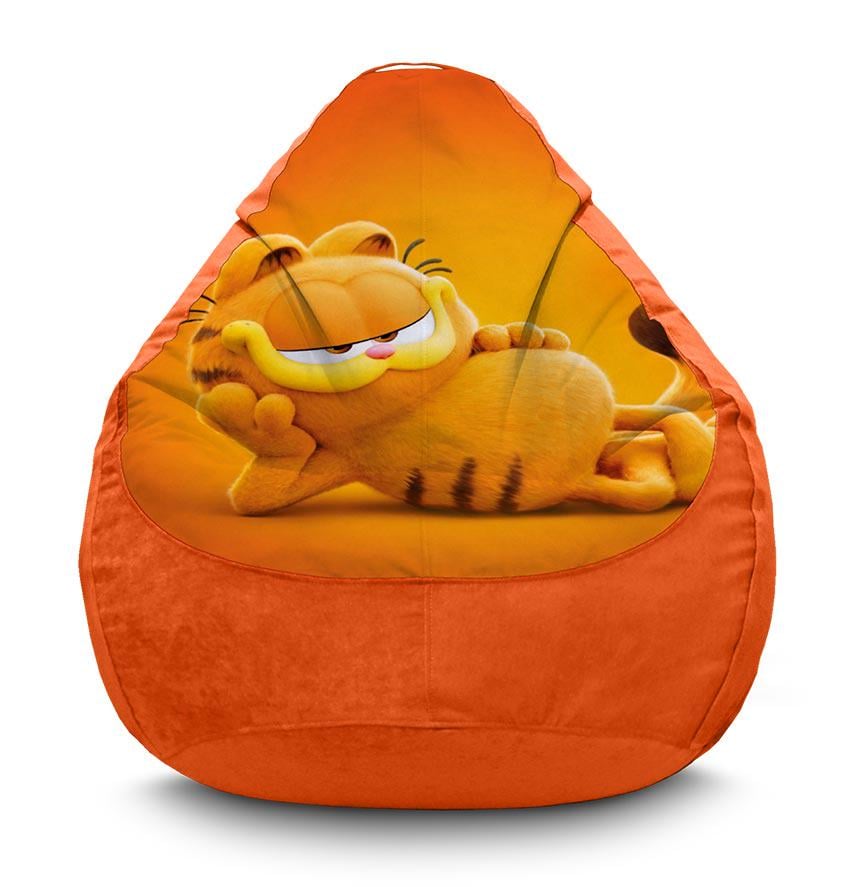 Кресло-мешок iPuff Popular cartoon Garfield флок XL 80x110 см Оранжевый (113696)