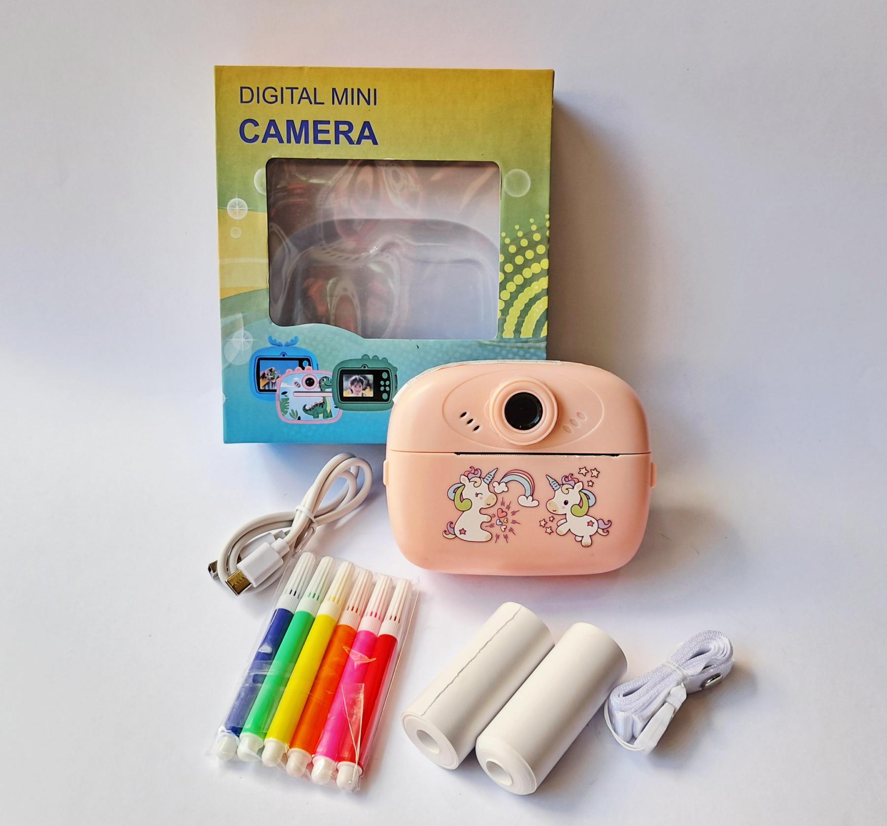 Фотоапарт дитячий з миттєвим друком єдиноріжки Рожевий (FD-121) - фото 2 Фотоапарт дитячий з миттєвим друком єдиноріжки Рожевий (FD-121) - фото 2