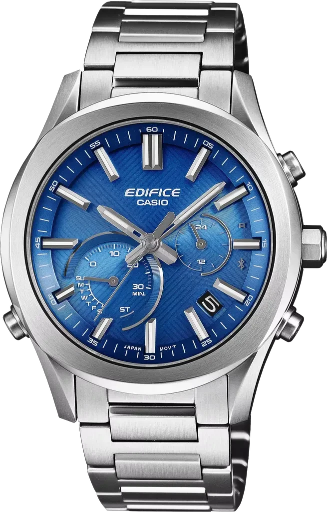 Мужские наручные часы Casio Edifice Bluetooth EQB-1300D-2AEF с сапфировым стеклом/стальным корпусом/водозащитой 100 м Синий (3146350082)