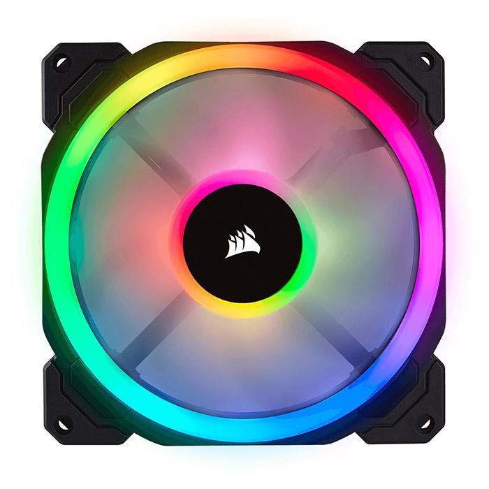 Кулер для ПК Corsair LL140 RGB Twin Pack with Hub 140x140x25 мм Black (CO-9050074-WW)