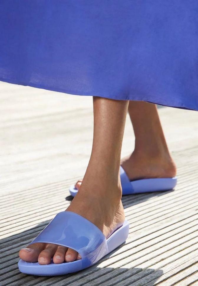 Шльопанці жіночі утеплені Crocs Slide Splash Moon Jelly р. 40-41 Синій (11596) - фото 12