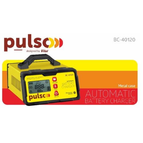 Зарядний пристрій PULSO BC-40120 12/24V 2-5-10A 5-190AHR LCD импульсный (00000052822) - фото 2