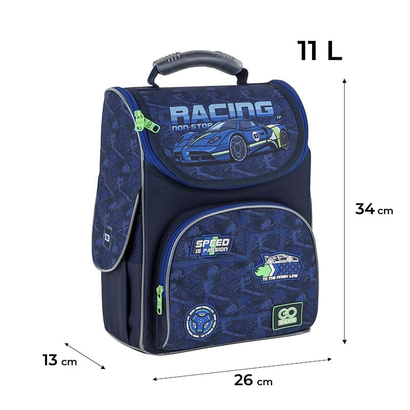 Школьный каркасный рюкзак GoPack Education GO25-5001S-6 Racing с ортопедической спинкой (995156) - фото 3 Школьный каркасный рюкзак GoPack Education GO25-5001S-6 Racing с ортопедической спинкой (995156) - фото 3
