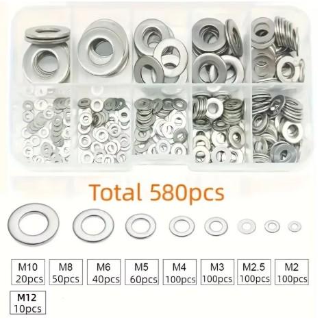 Шайби із нержавіючої сталі марки 304 580 шт. (059844) - фото 2