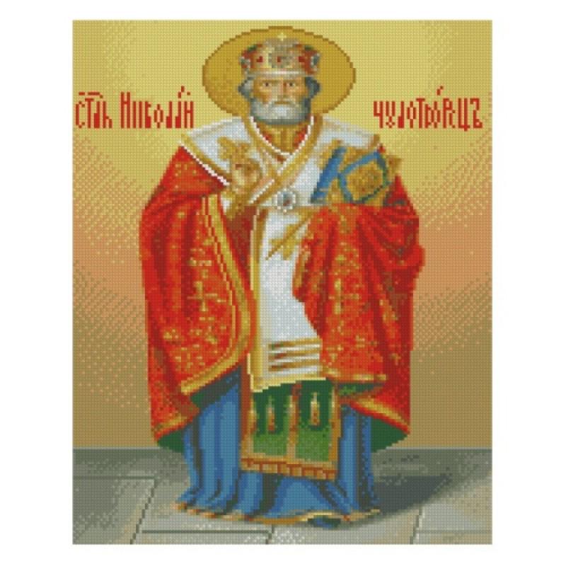 Алмазная мозаика FA40818 Николай Чудотворец 40x50 см