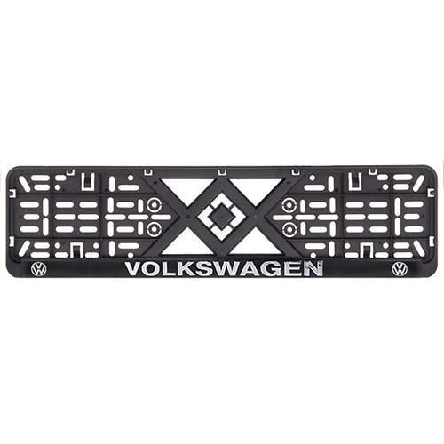 Рамка номера пластик SR с хромированной рельефной надписью VOLKSWAGEN